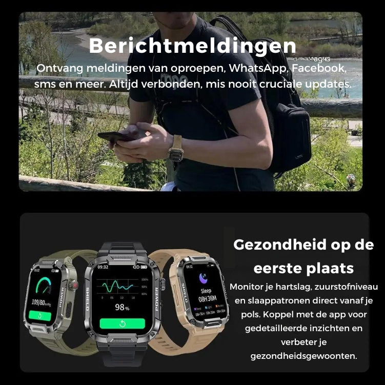 Tough Waterproof Smart Watch for IOS Android