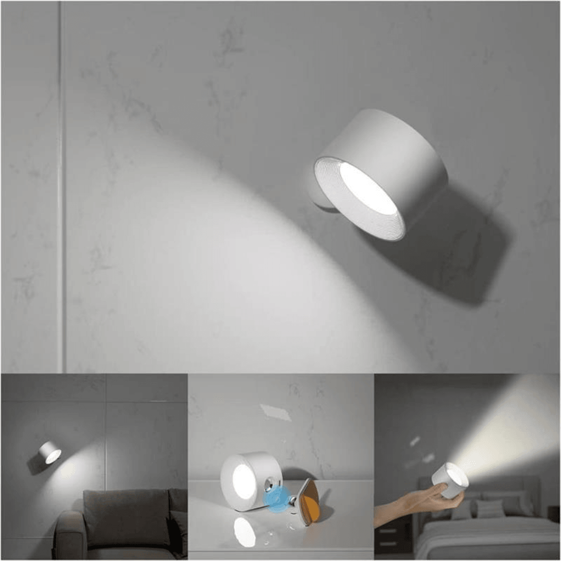 Flexible Cordless LED Wall Light – Adjustable Head