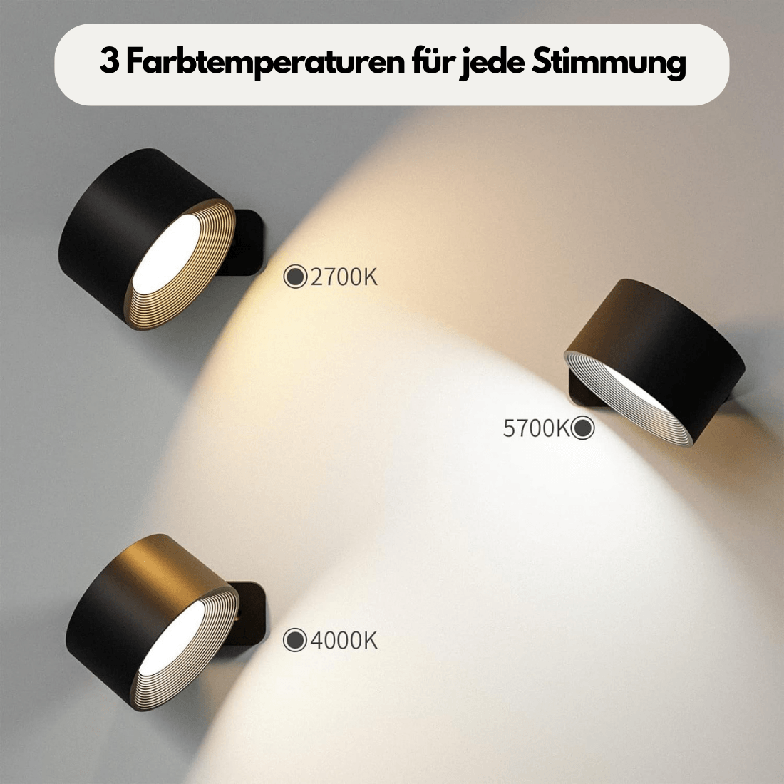 Flexible Cordless LED Wall Light – Adjustable Head
