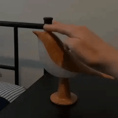 Compact Bird Table Lamp with Colorful Night Light
