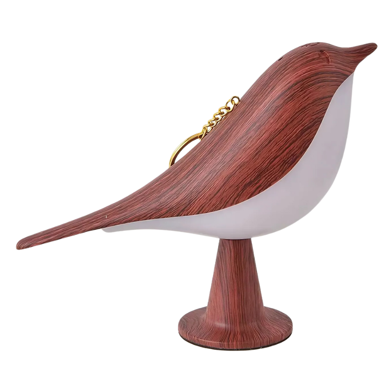 Compact Bird Table Lamp with Colorful Night Light
