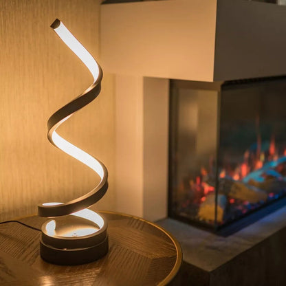 Contemporary Spiral LED Desk Lamp