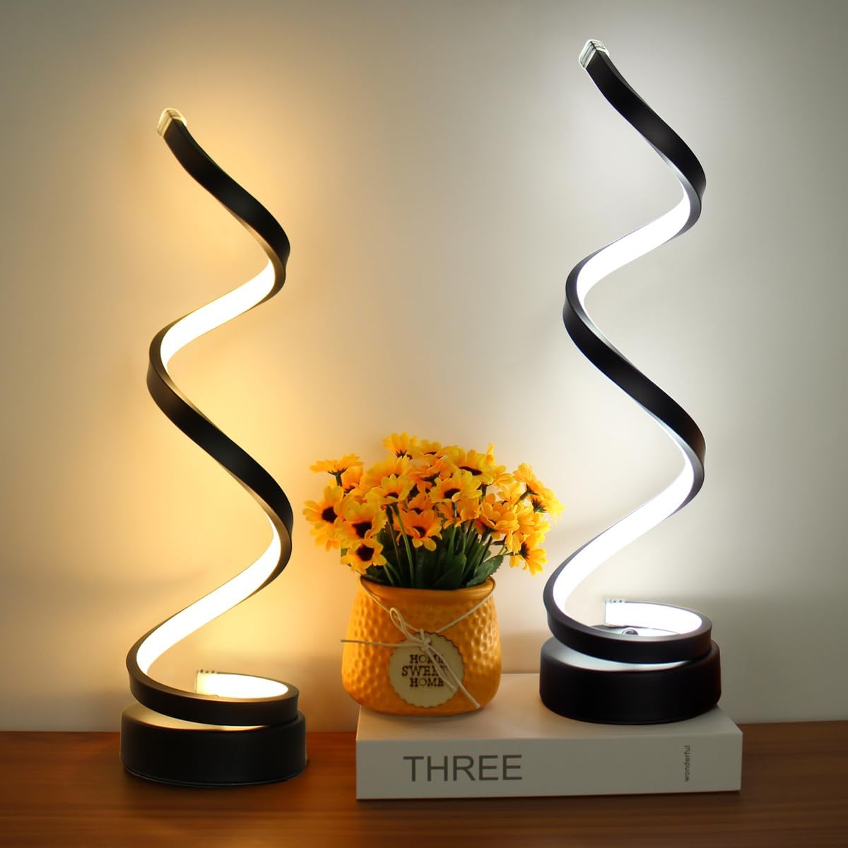 Contemporary Spiral LED Desk Lamp