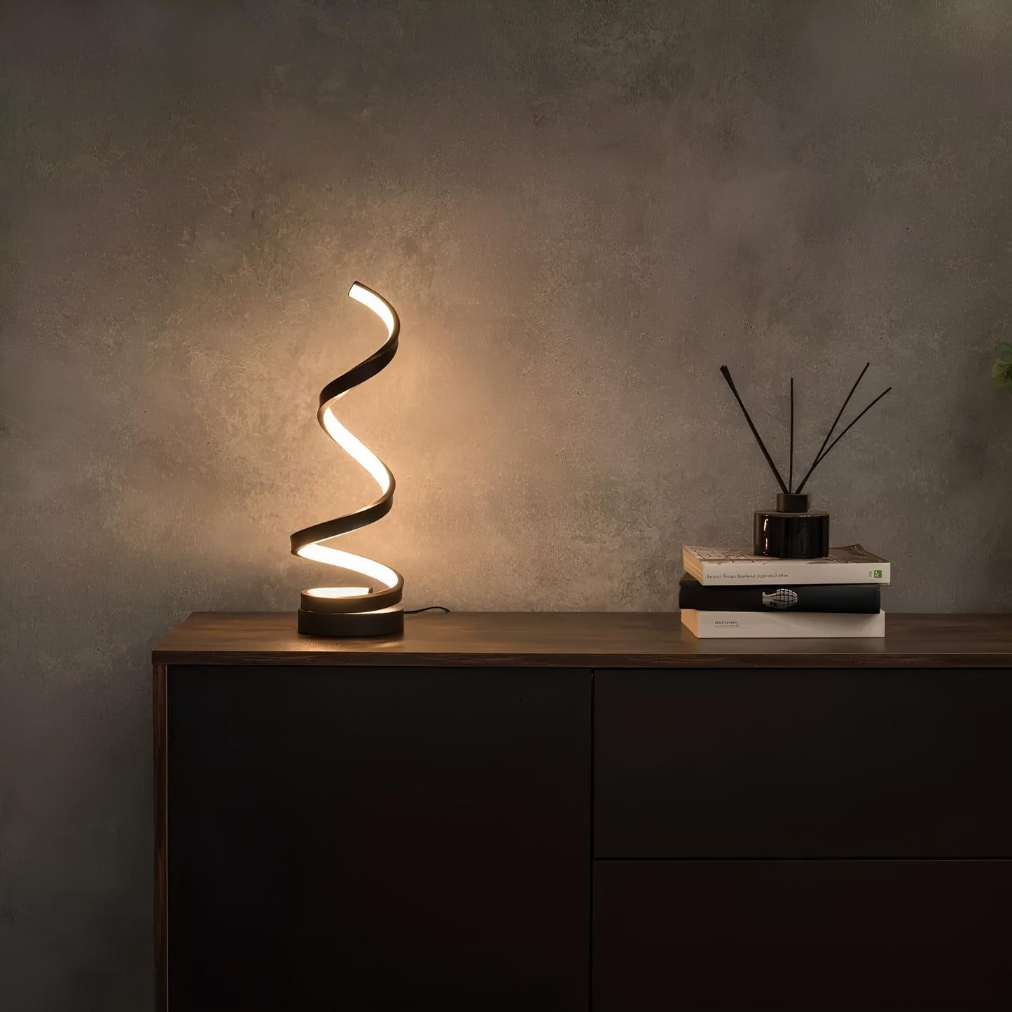 Contemporary Spiral LED Desk Lamp
