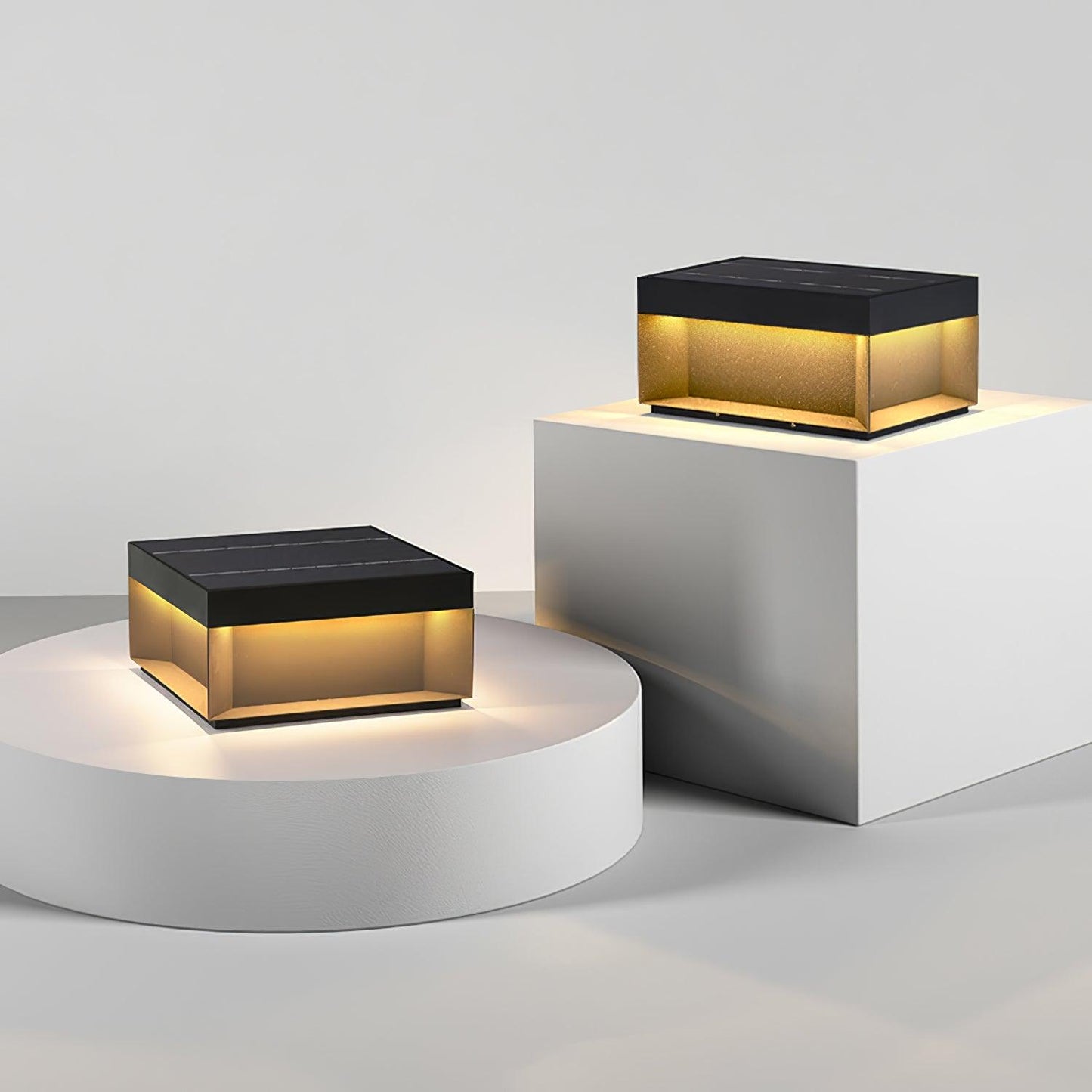 Outdoor Black Security Post Lamp