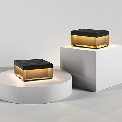 Outdoor Black Security Post Lamp