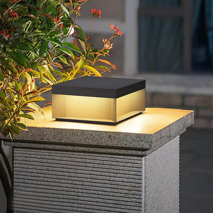 Outdoor Black Security Post Lamp