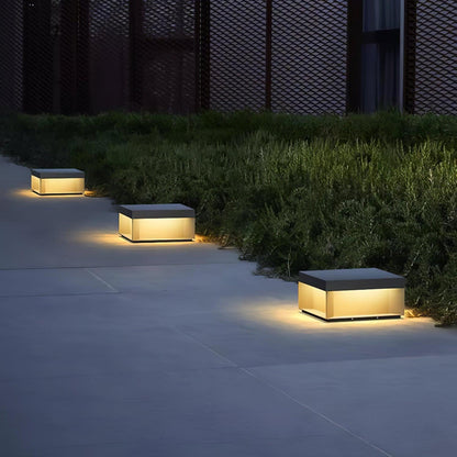 Outdoor Black Security Post Lamp