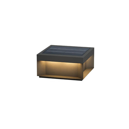 Outdoor Black Security Post Lamp