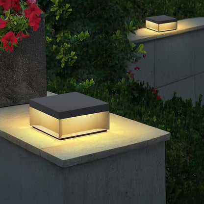 Outdoor Black Security Post Lamp