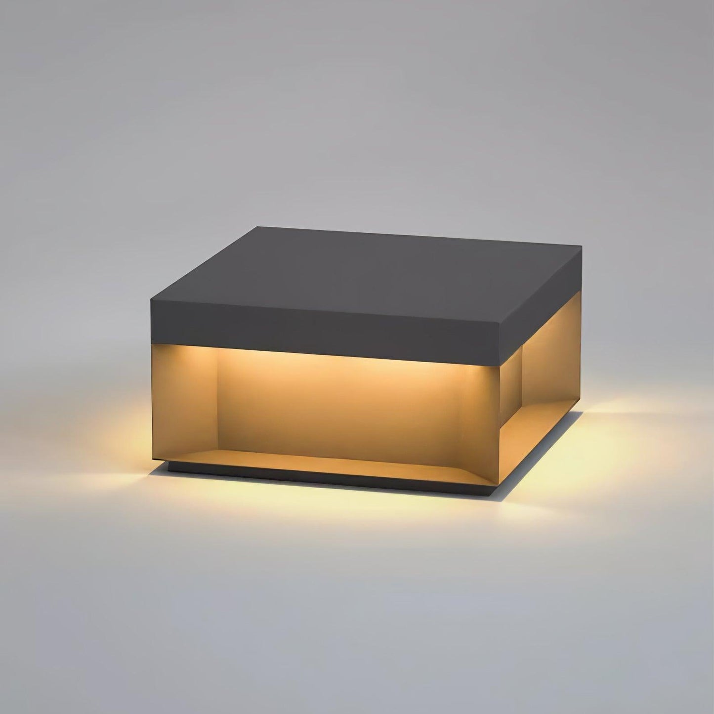 Outdoor Black Security Post Lamp