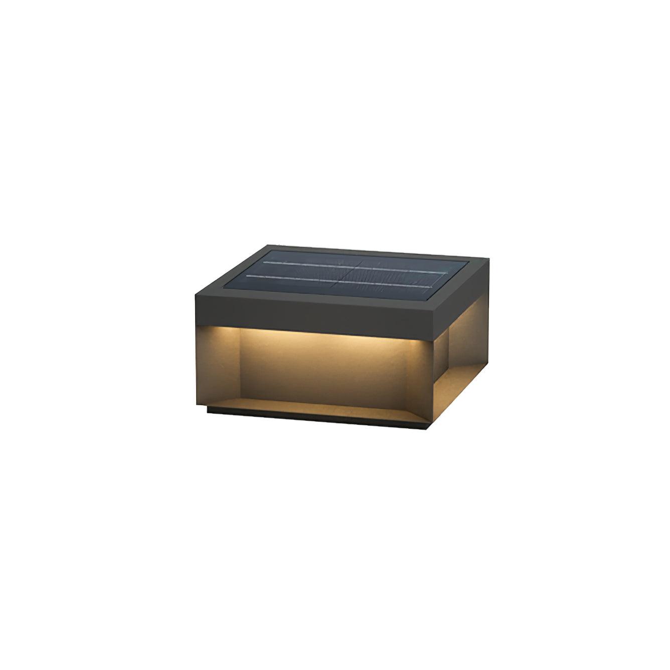 Outdoor Black Security Post Lamp