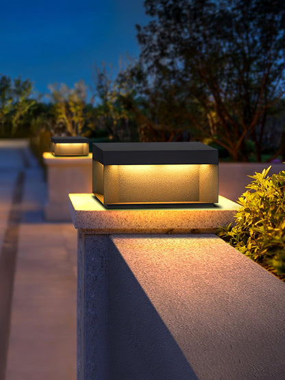 Outdoor Black Security Post Lamp