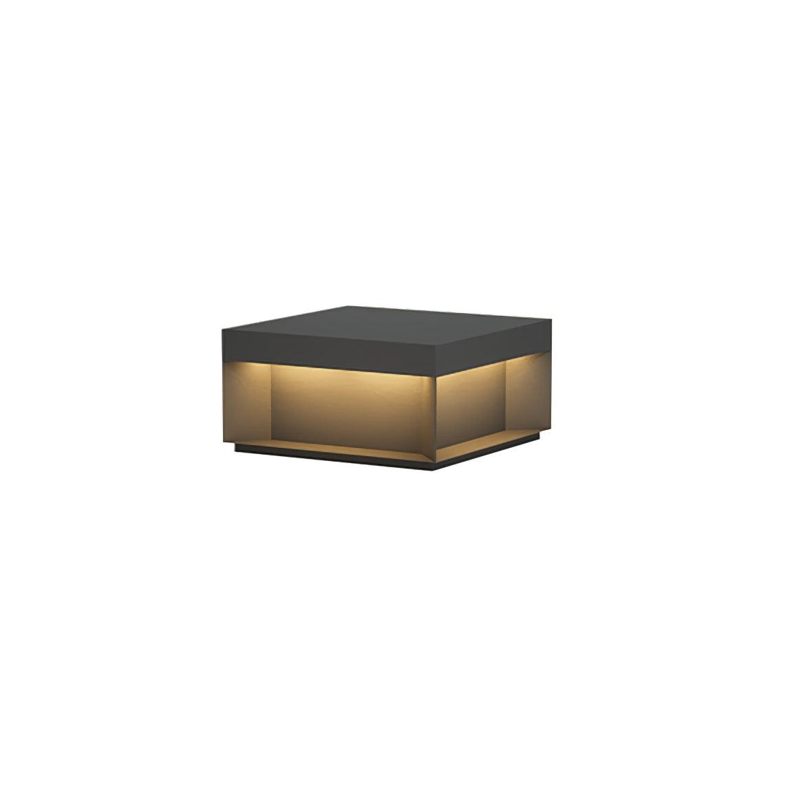 Outdoor Black Security Post Lamp