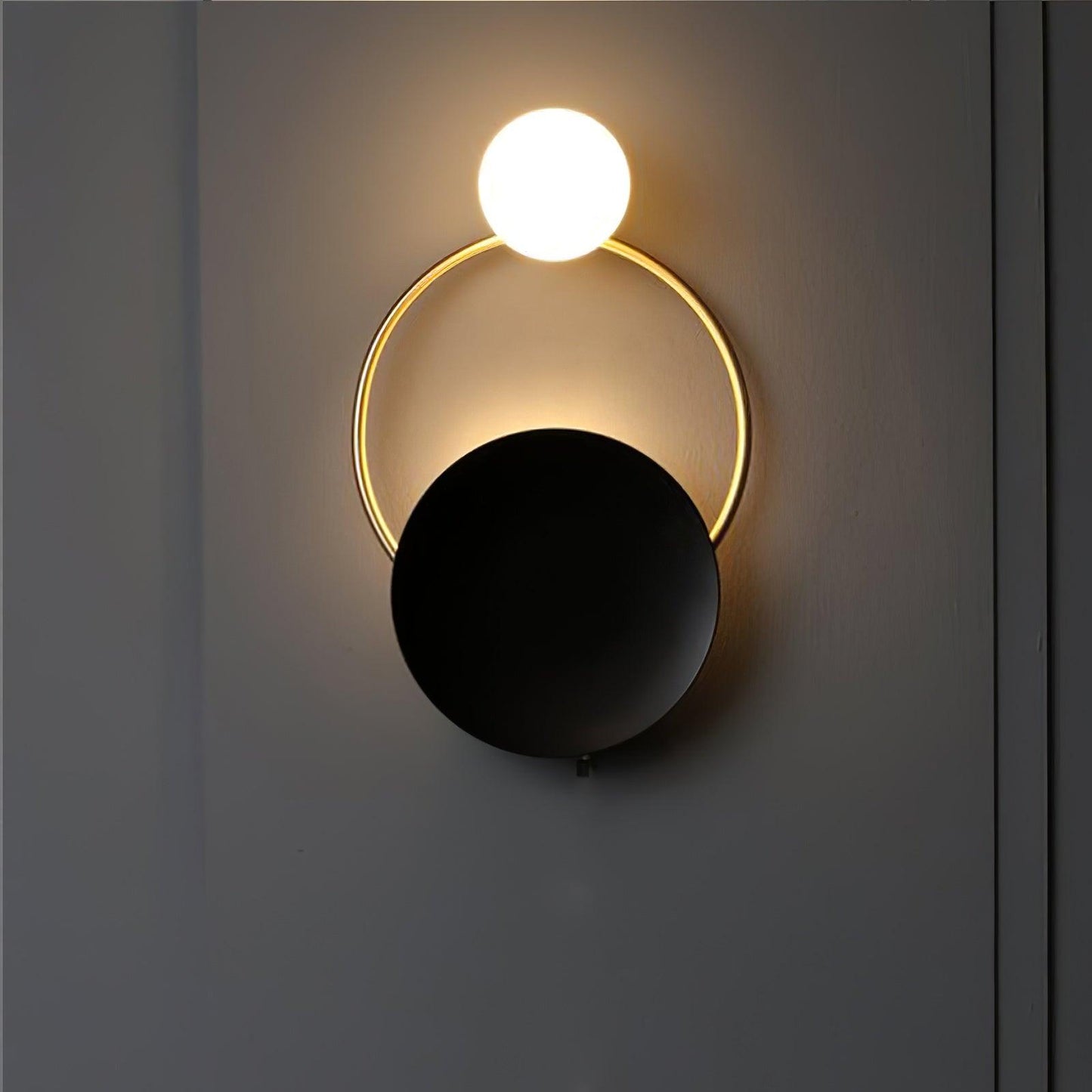 Sleek Round Metal Wall Light