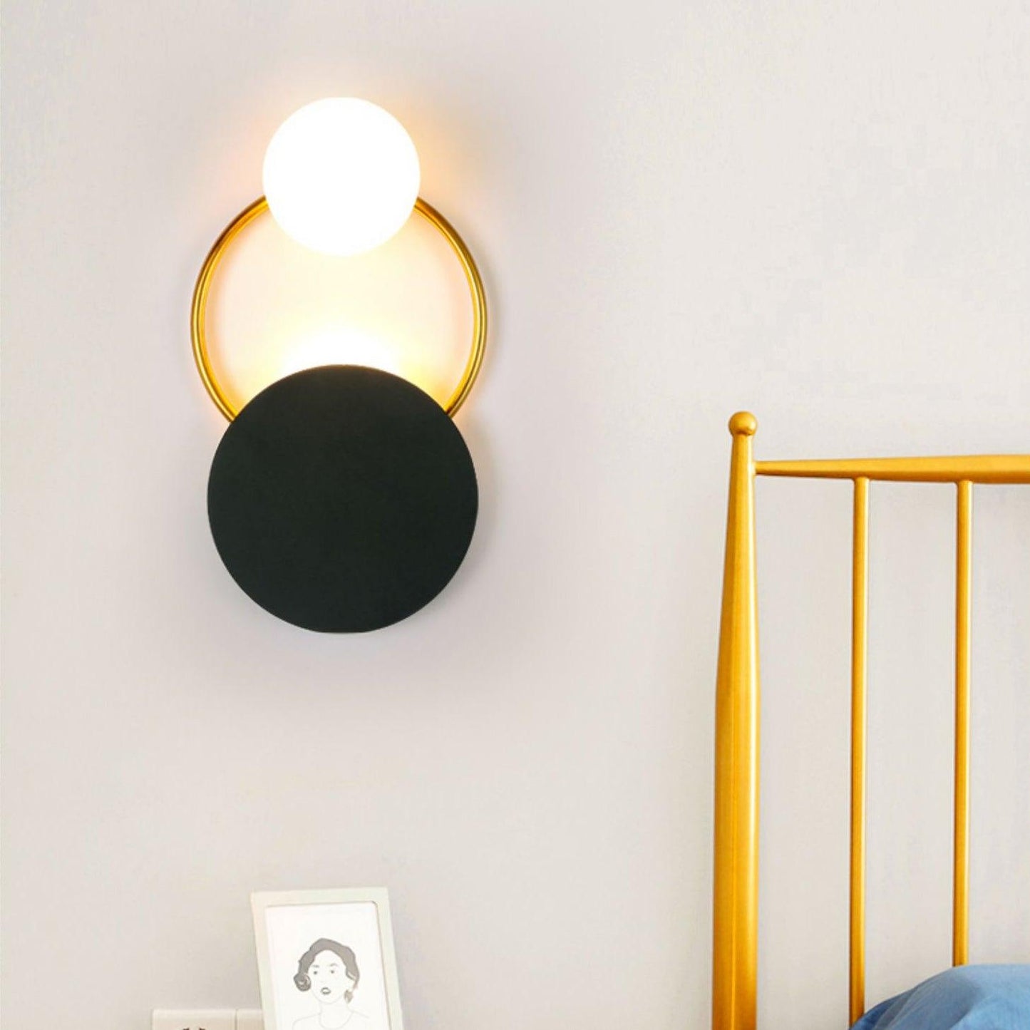 Sleek Round Metal Wall Light