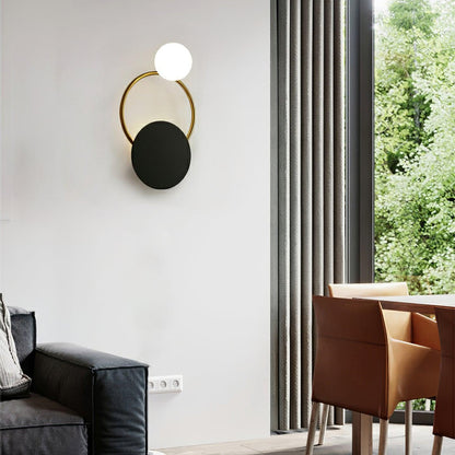 Sleek Round Metal Wall Light