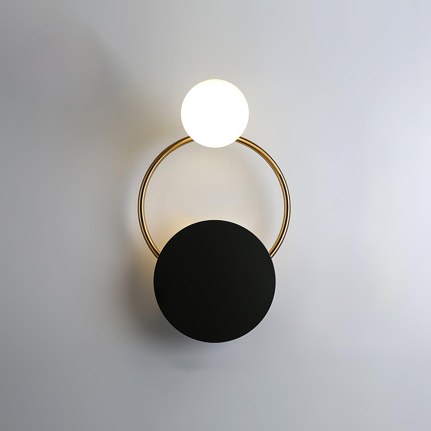 Sleek Round Metal Wall Light