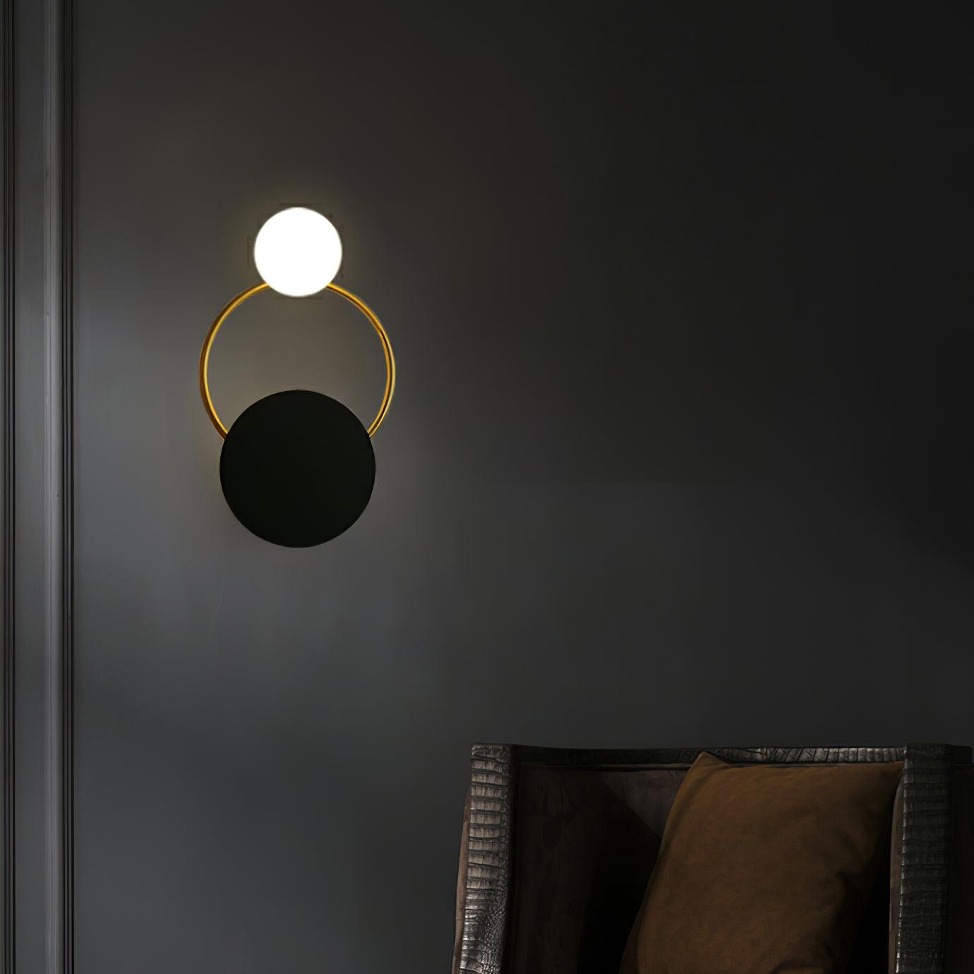 Sleek Round Metal Wall Light