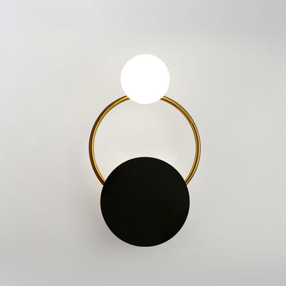 Sleek Round Metal Wall Light