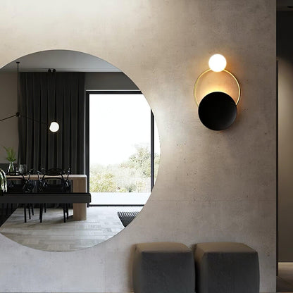 Sleek Round Metal Wall Light