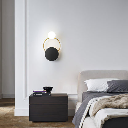 Sleek Round Metal Wall Light