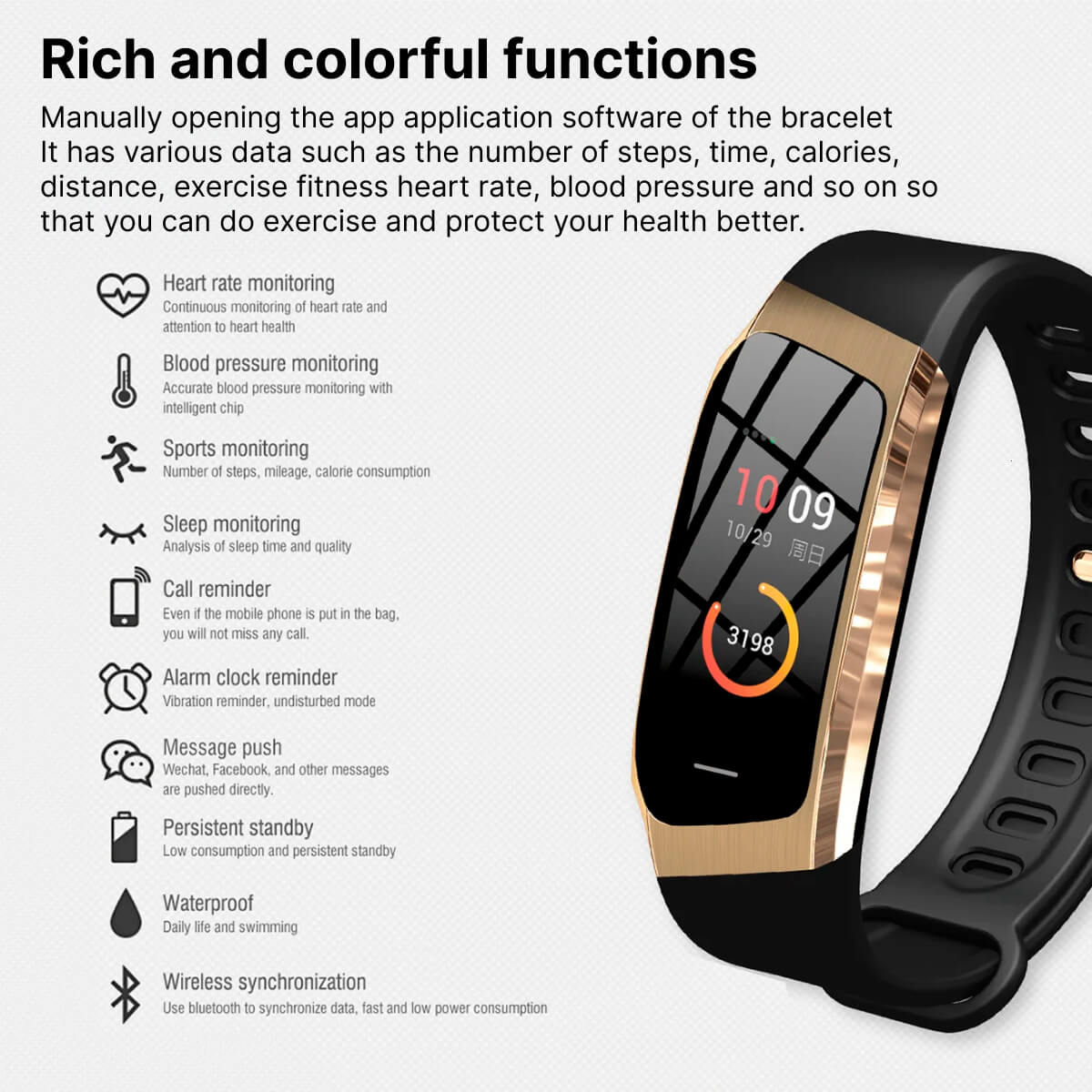 Accurate Fitness Smartwatch with Heart Rate Tracker