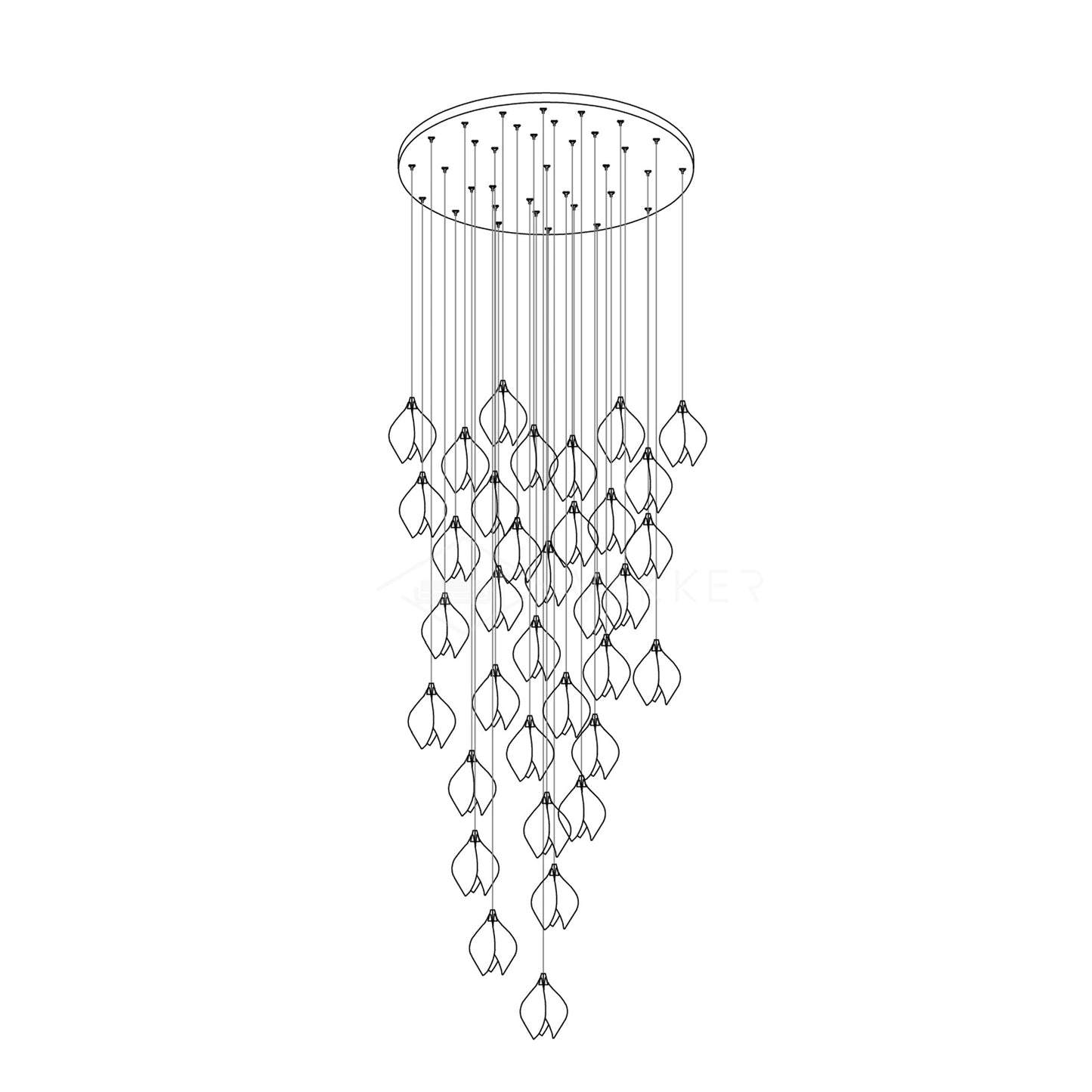 Elegant White Hanging Pendant Lamp