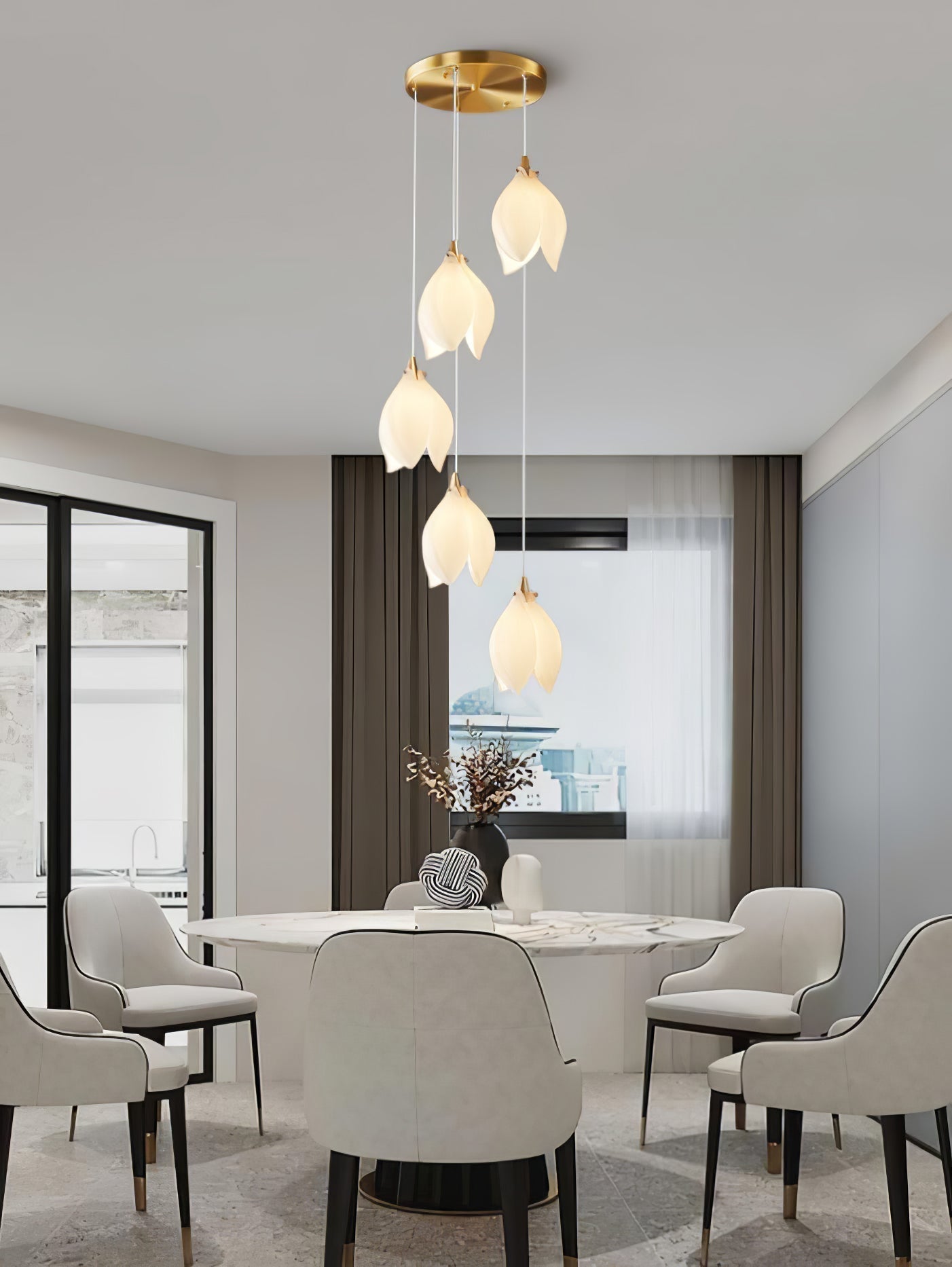Elegant White Hanging Pendant Lamp