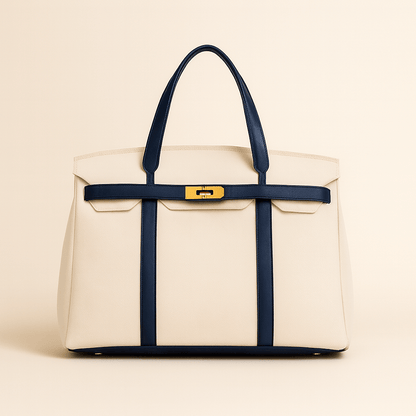 Durable Canvas Tote Bag with Metal Accents
