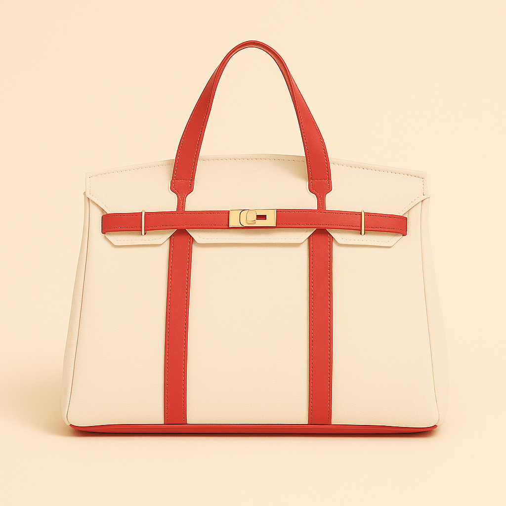 Durable Canvas Tote Bag with Metal Accents