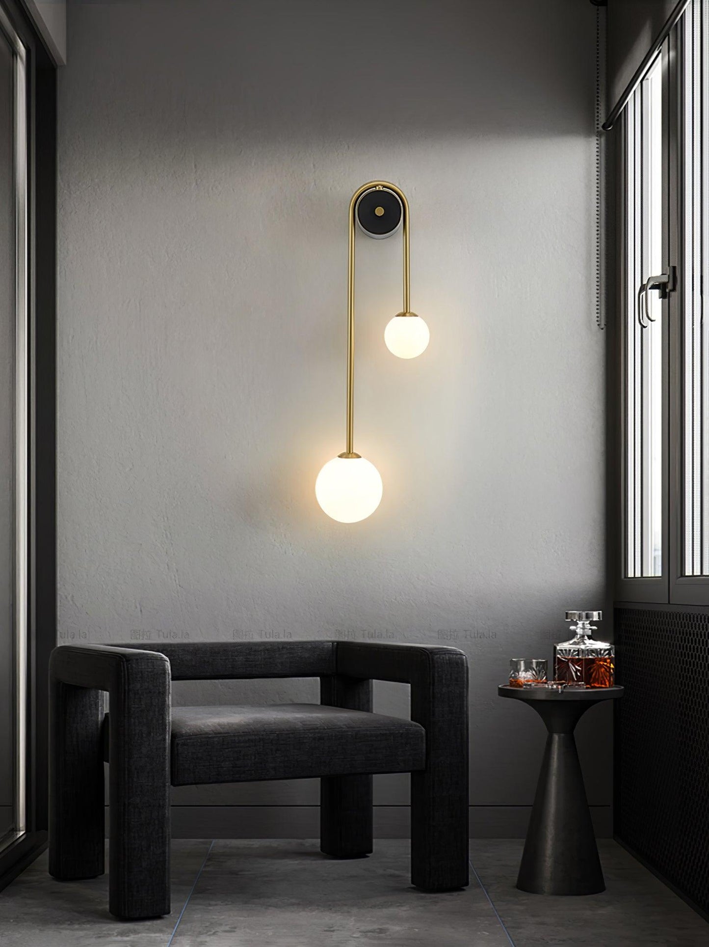 Modern Gold Arc Wall Light