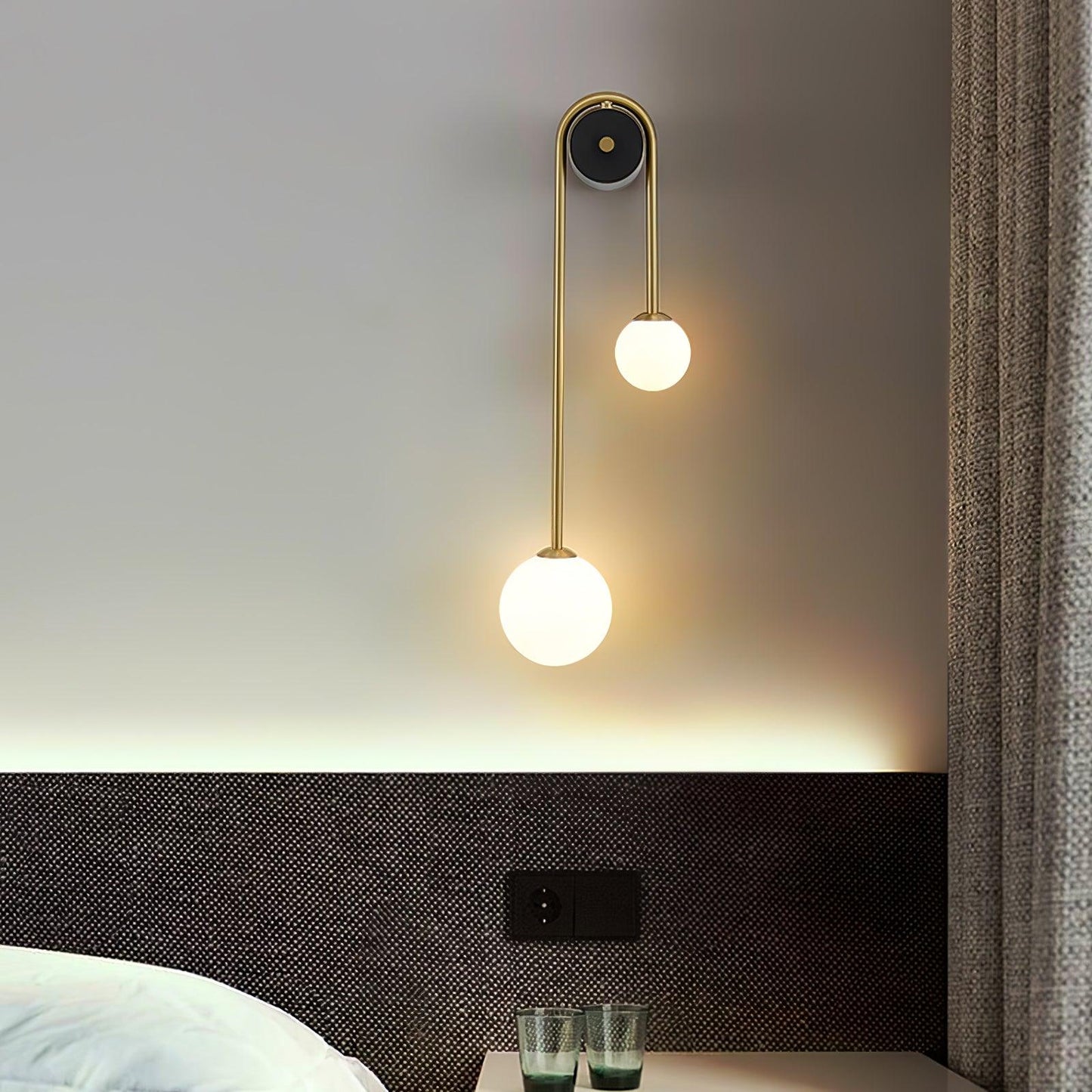 Modern Gold Arc Wall Light