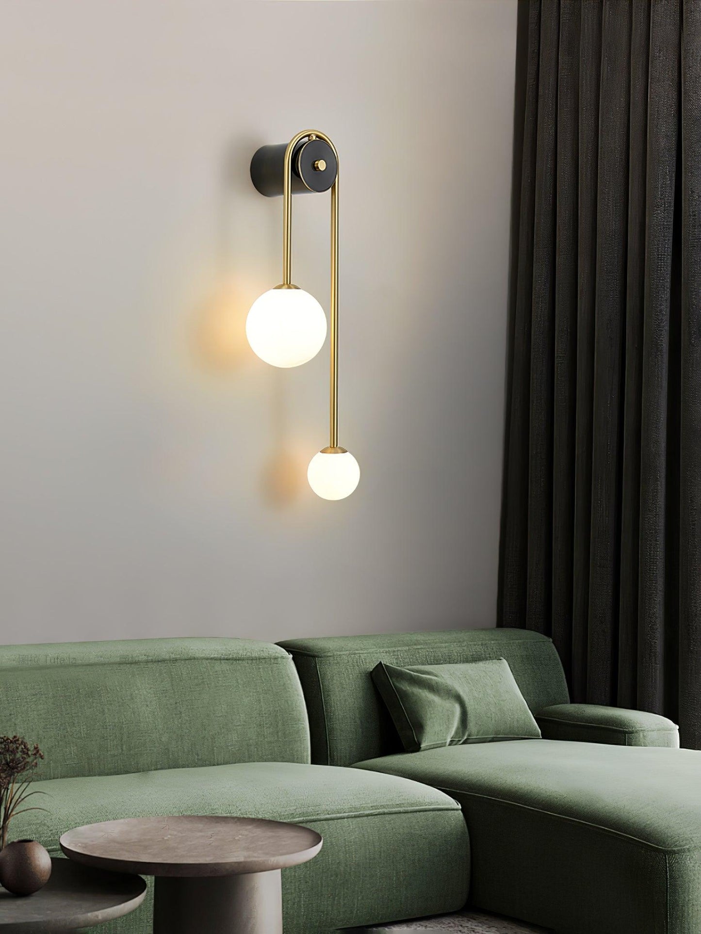 Modern Gold Arc Wall Light
