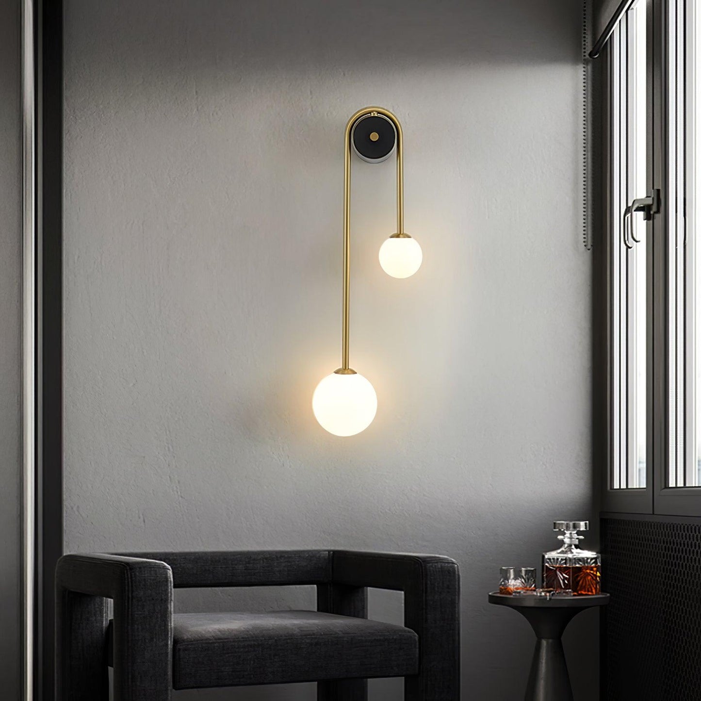 Modern Gold Arc Wall Light