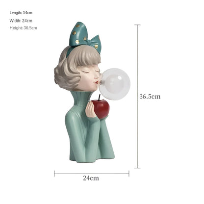 Colorful Girl Figurine Table Lamp