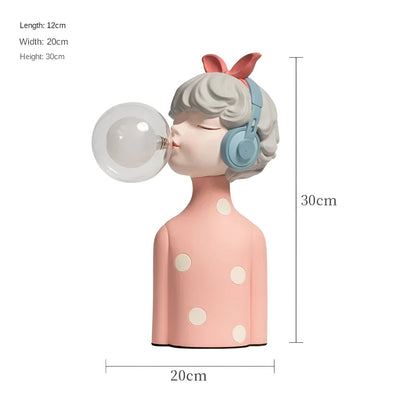 Colorful Girl Figurine Table Lamp