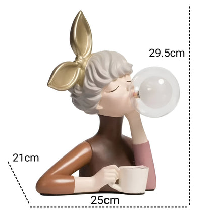 Colorful Girl Figurine Table Lamp