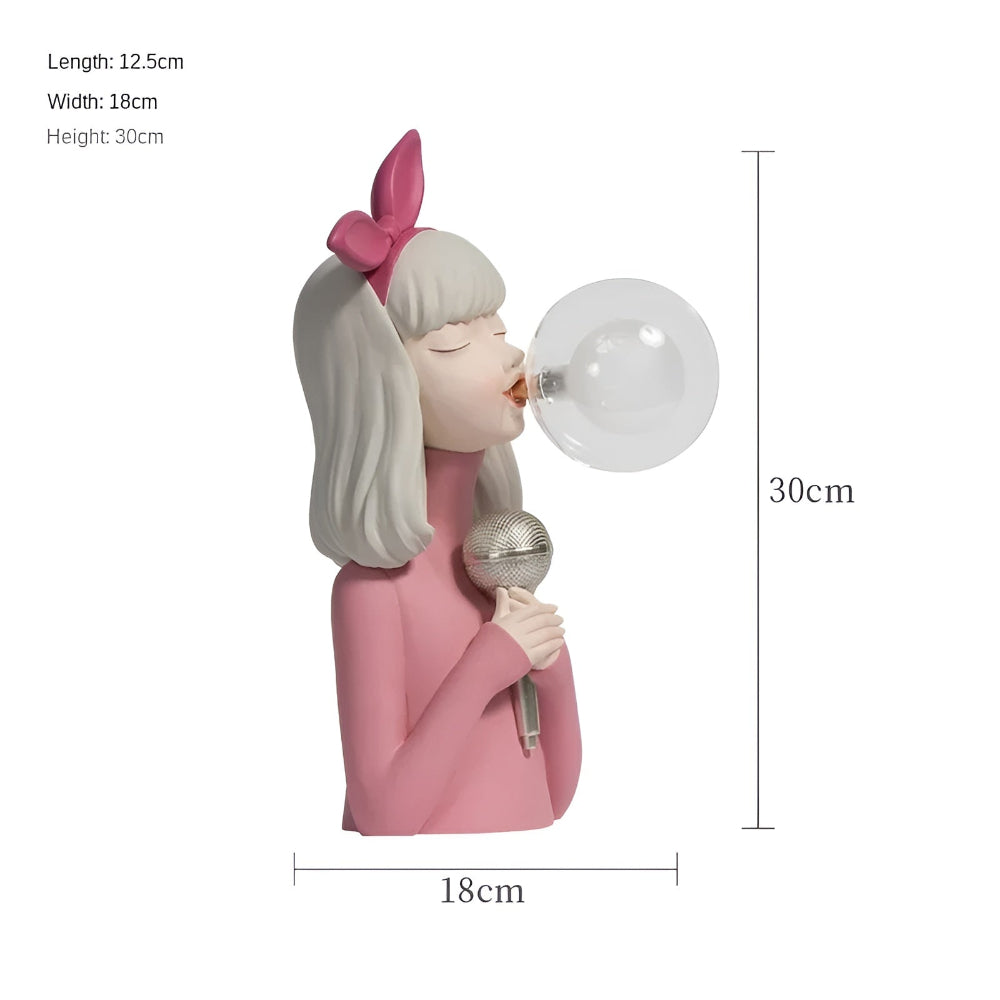 Colorful Girl Figurine Table Lamp