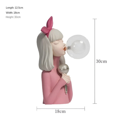 Colorful Girl Figurine Table Lamp