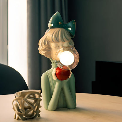 Colorful Girl Figurine Table Lamp