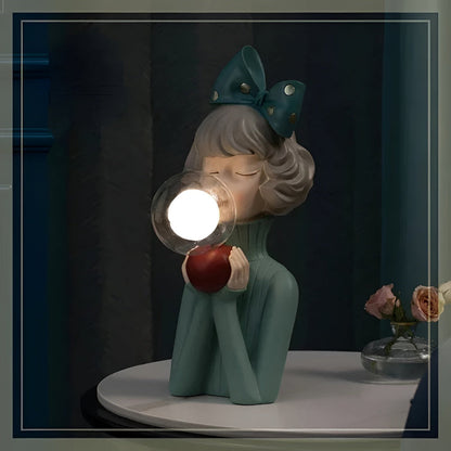 Colorful Girl Figurine Table Lamp
