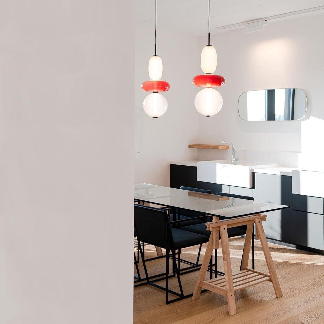 Colorful Glass LED Hanging Light