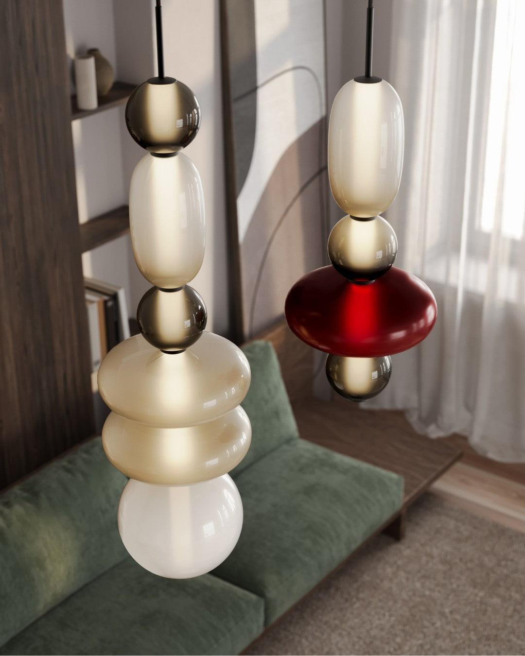 Colorful Glass LED Hanging Light