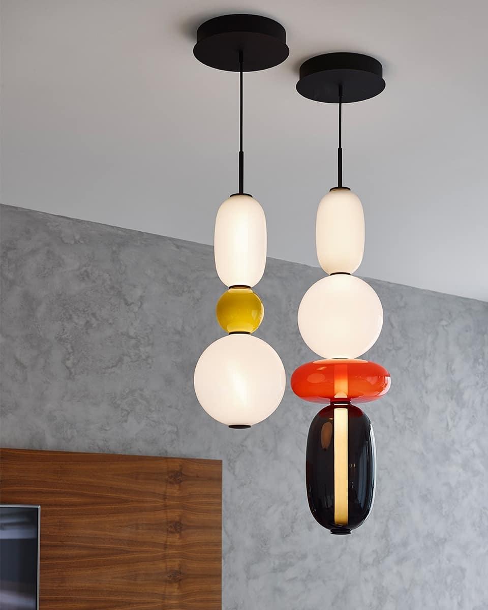 Colorful Glass LED Hanging Light