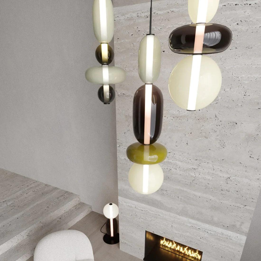 Colorful Glass LED Hanging Light
