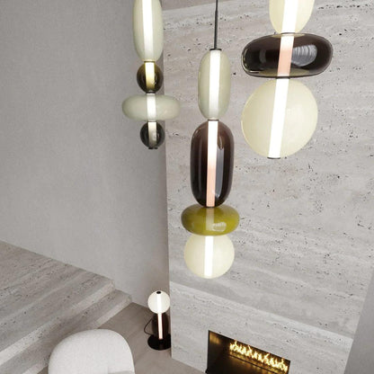 Colorful Glass LED Hanging Light