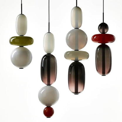 Colorful Glass LED Hanging Light