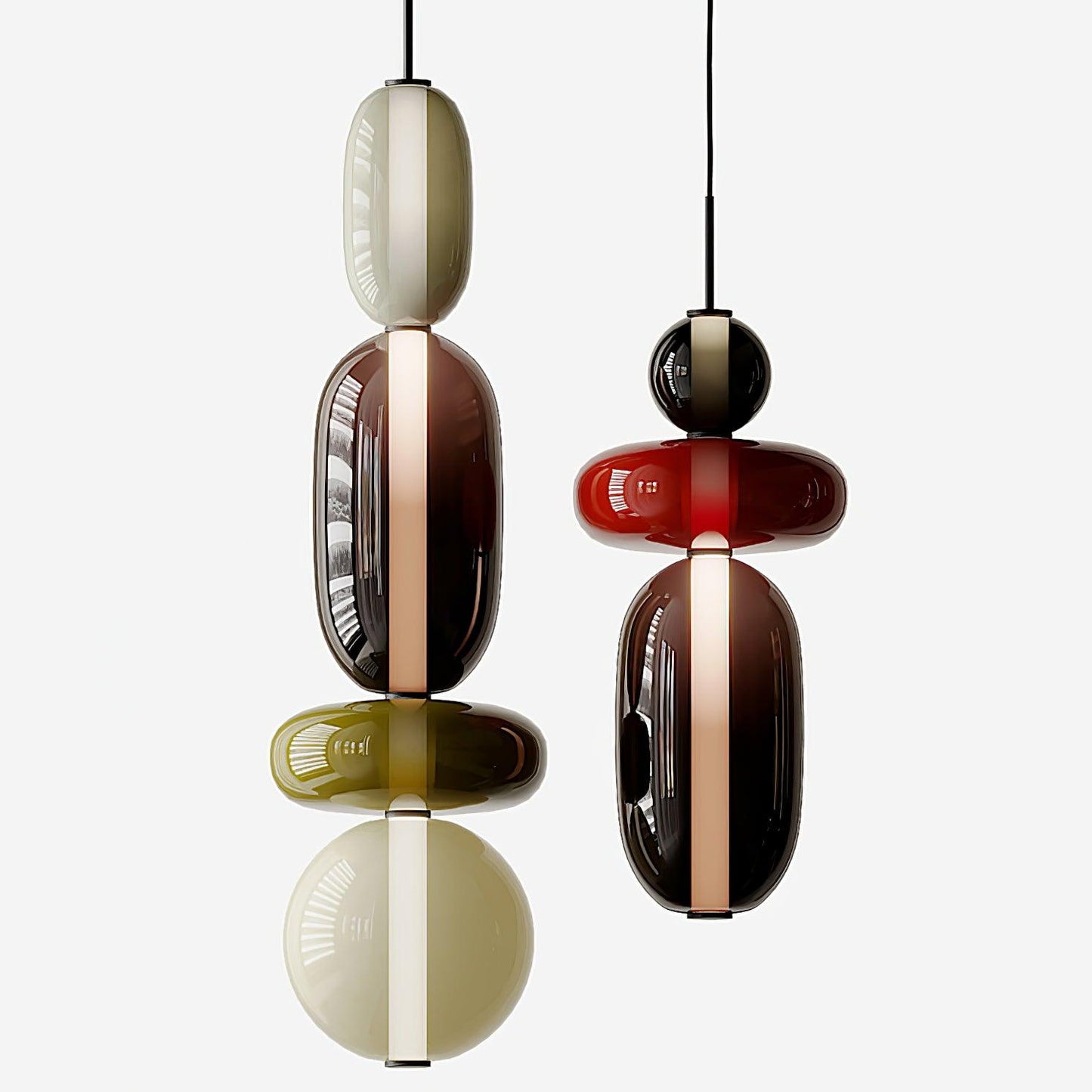 Colorful Glass LED Hanging Light