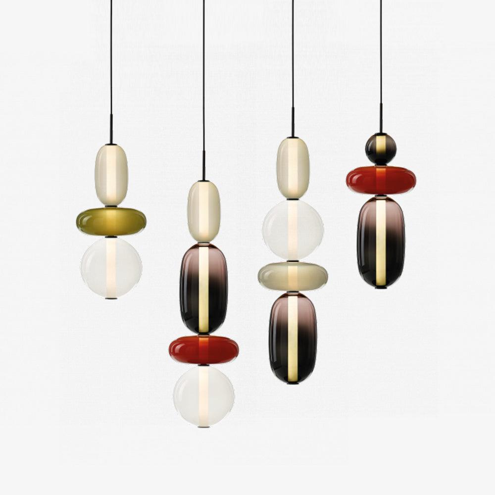 Colorful Glass LED Hanging Light
